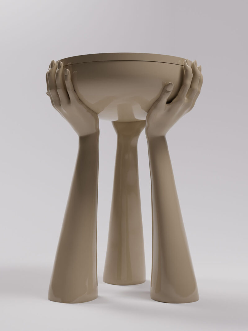 ISA-Tabouret Champagne Metallic