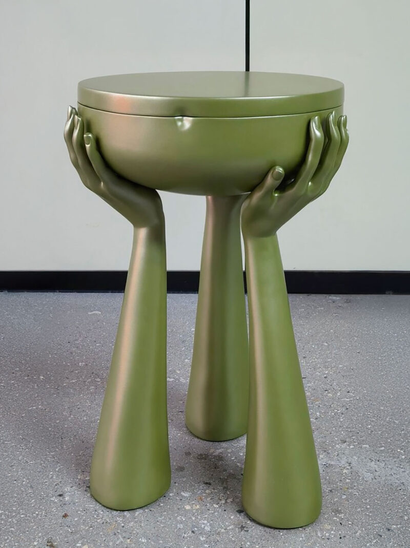ISA-Tabouret Olijf Metallic
